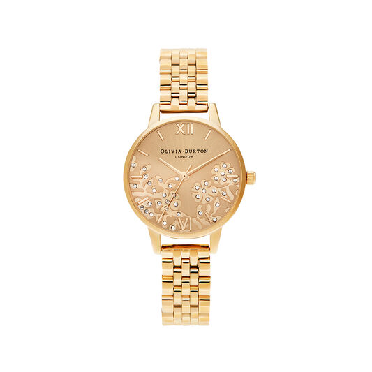 Bejewelled Lace Gold Bracelet