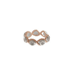  Flower Show Rope Ring Silver and Rose Gold 