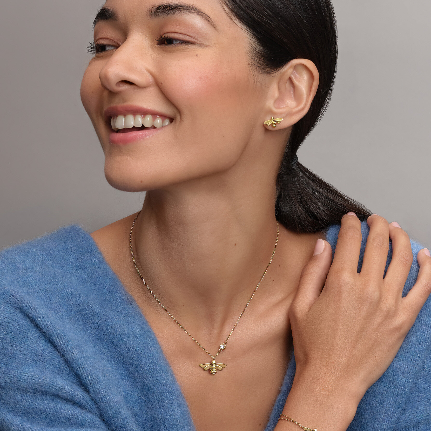 Honey Bee Gold Plated Necklace