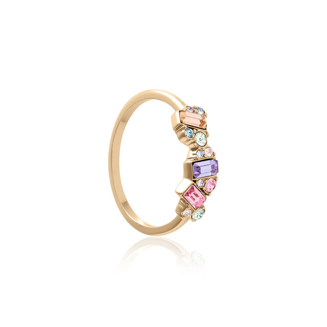 Rainbow Cluster Ring Gold