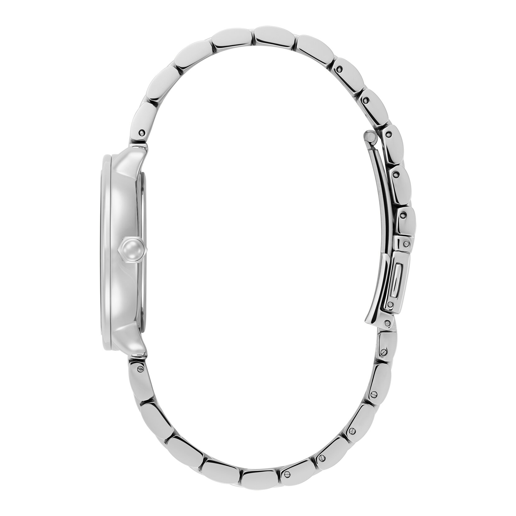 34mm Moon Phase Pink & Silver Bracelet Watch