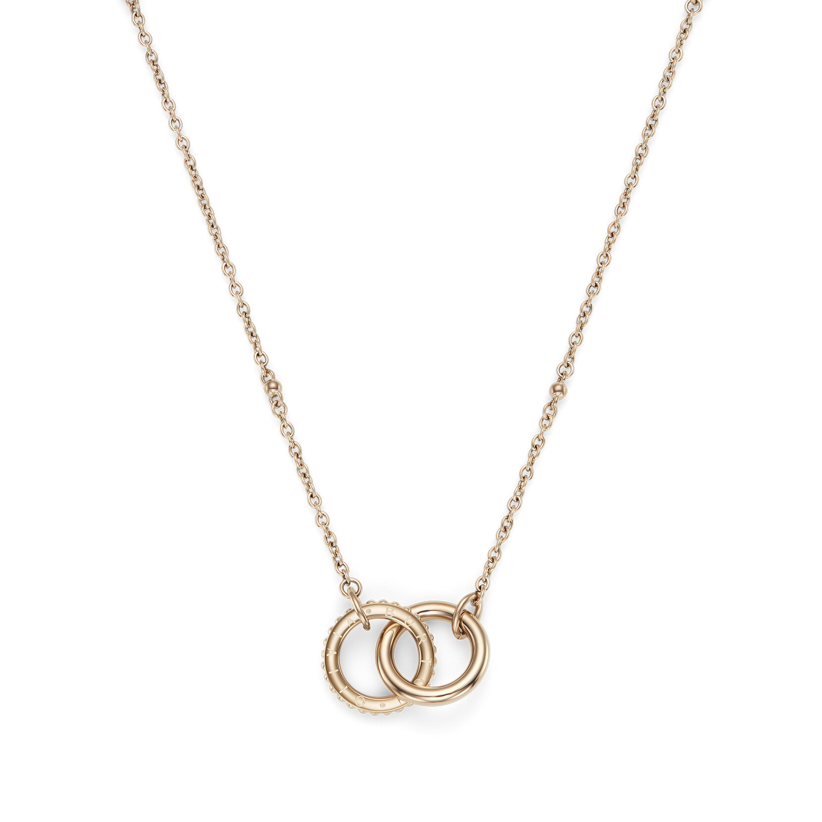 Amity Interlock Rose Gold Plated Necklace