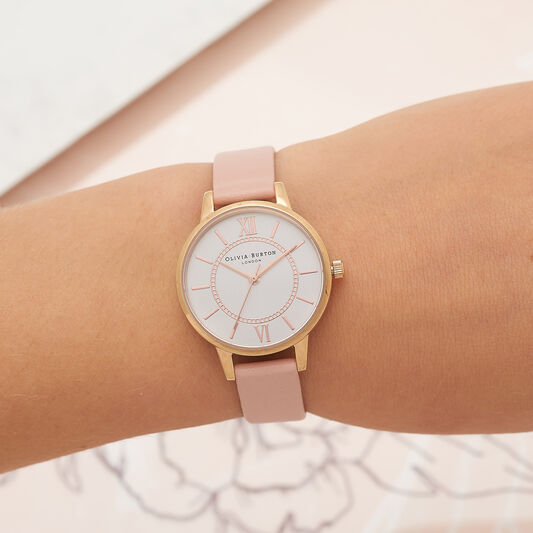 Wonderland Dusty Pink And Rose Gold Watch