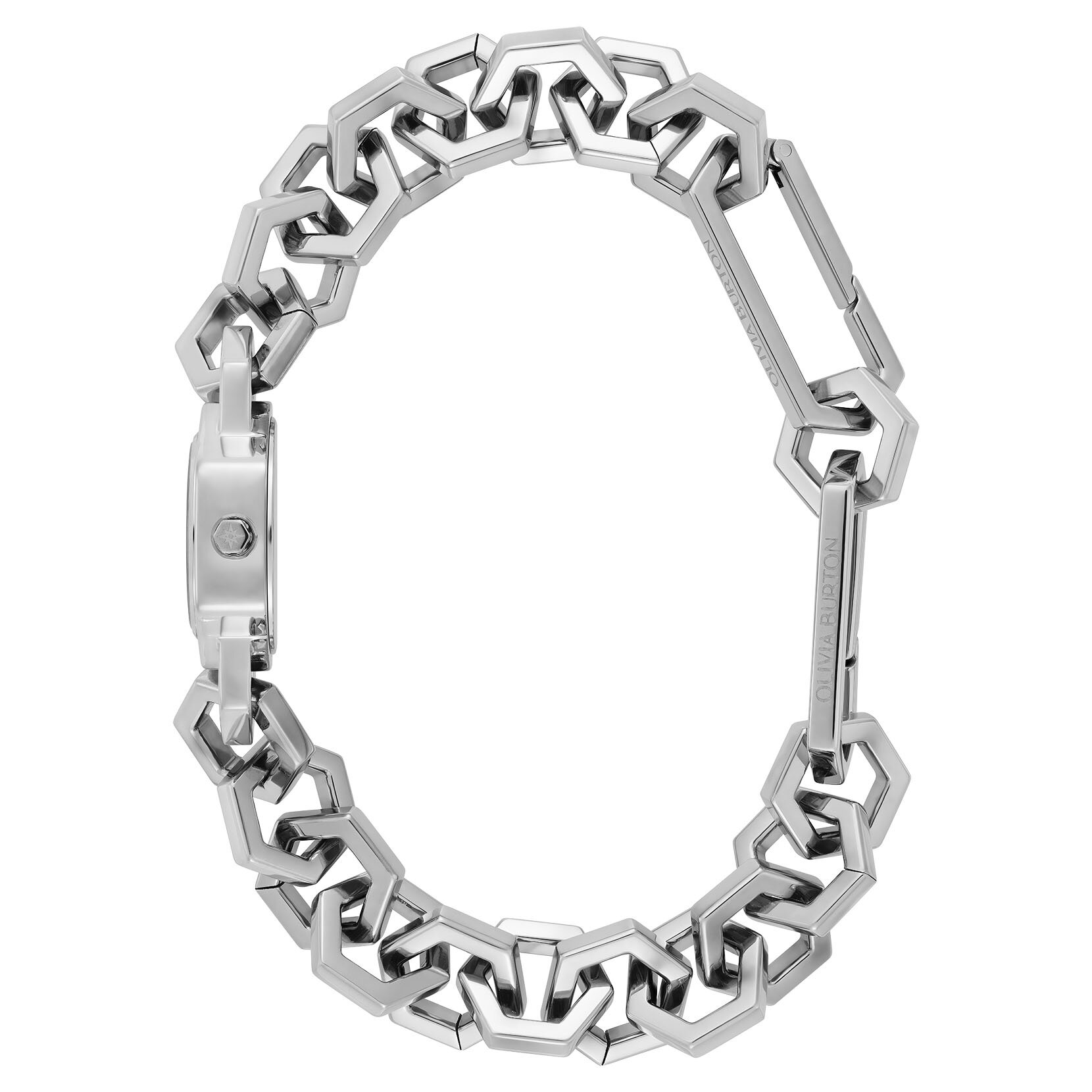 20mm Hex Link Mini Silver Bracelet Watch
