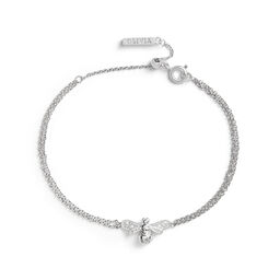 Sparkle Bee Silver Chain Bracelet