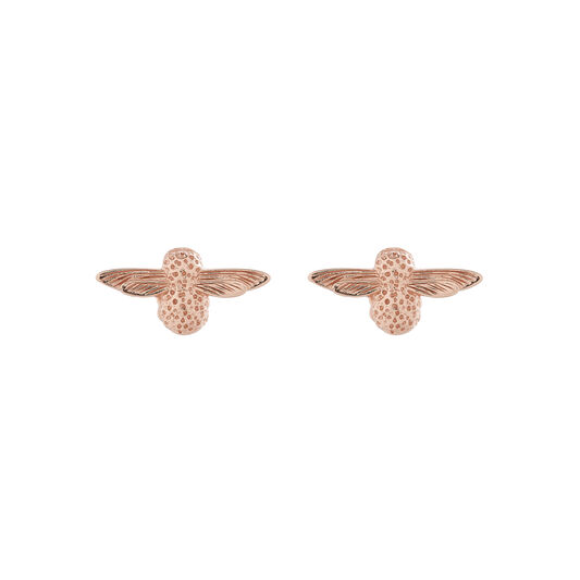 3D Bee Studs Rose Gold