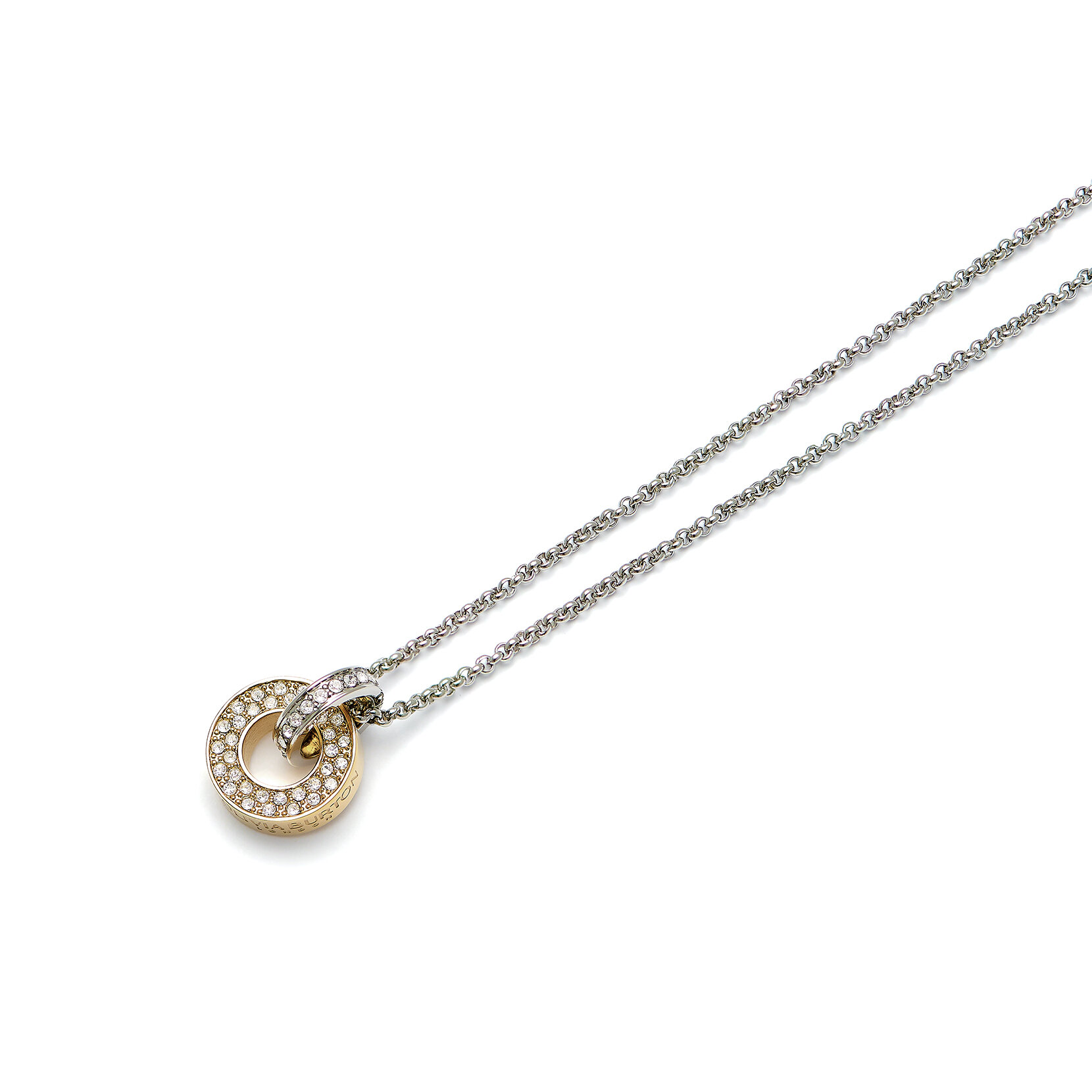 Interlink Two Tone Silver & Gold Necklace