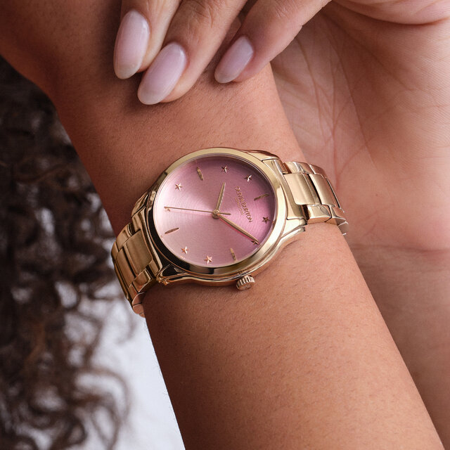 36mm Colourwave Pink Ombre & Rose Gold Bracelet Watch