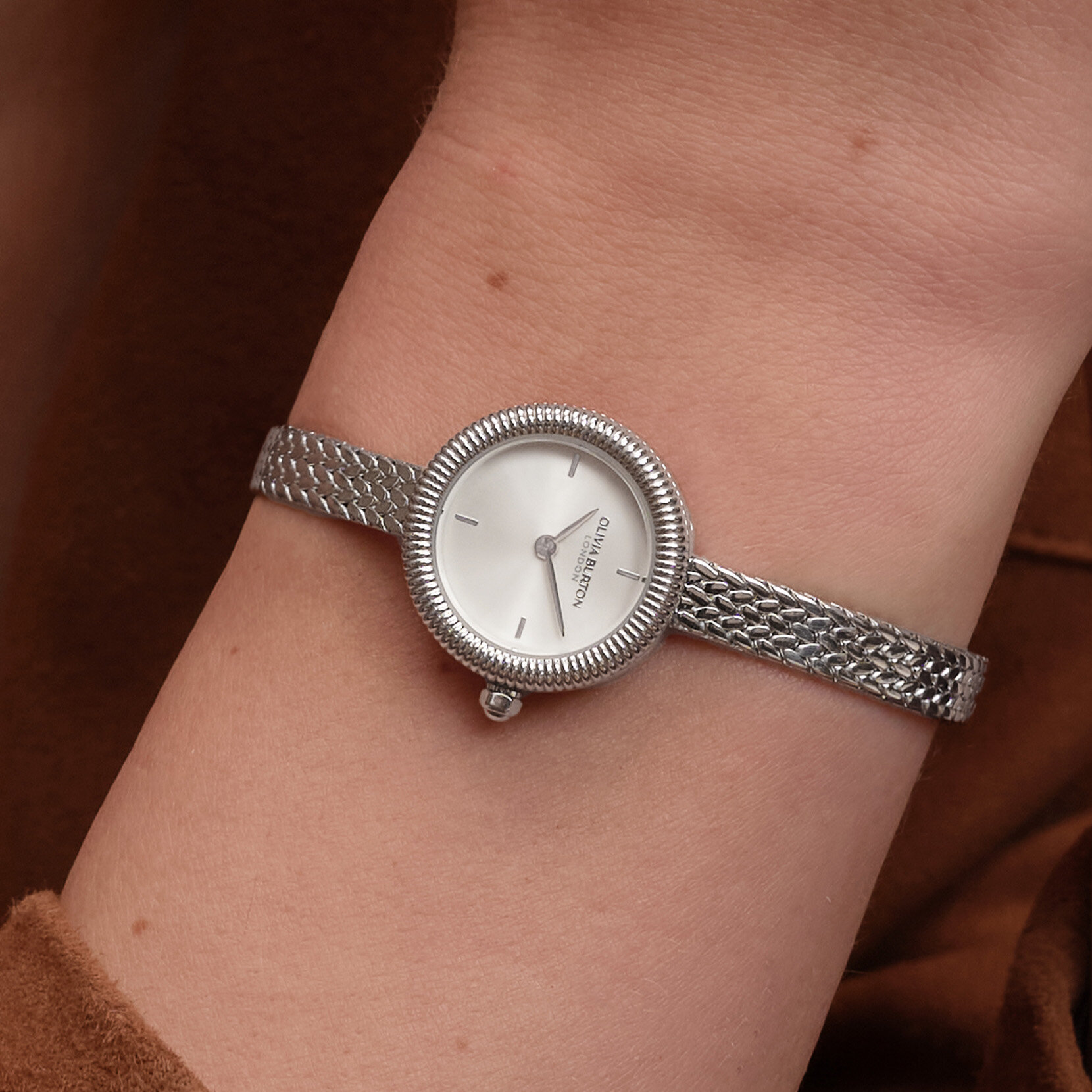 20mm Finery Silver Mesh Watch