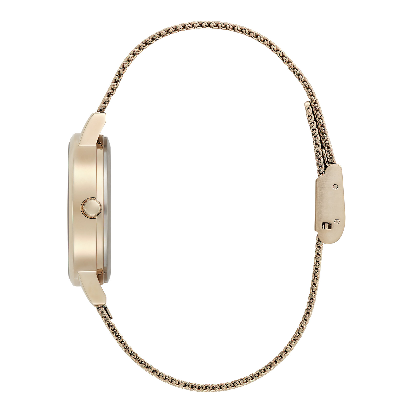 30mm Illustrated Florals Rose Gold Mesh Watch