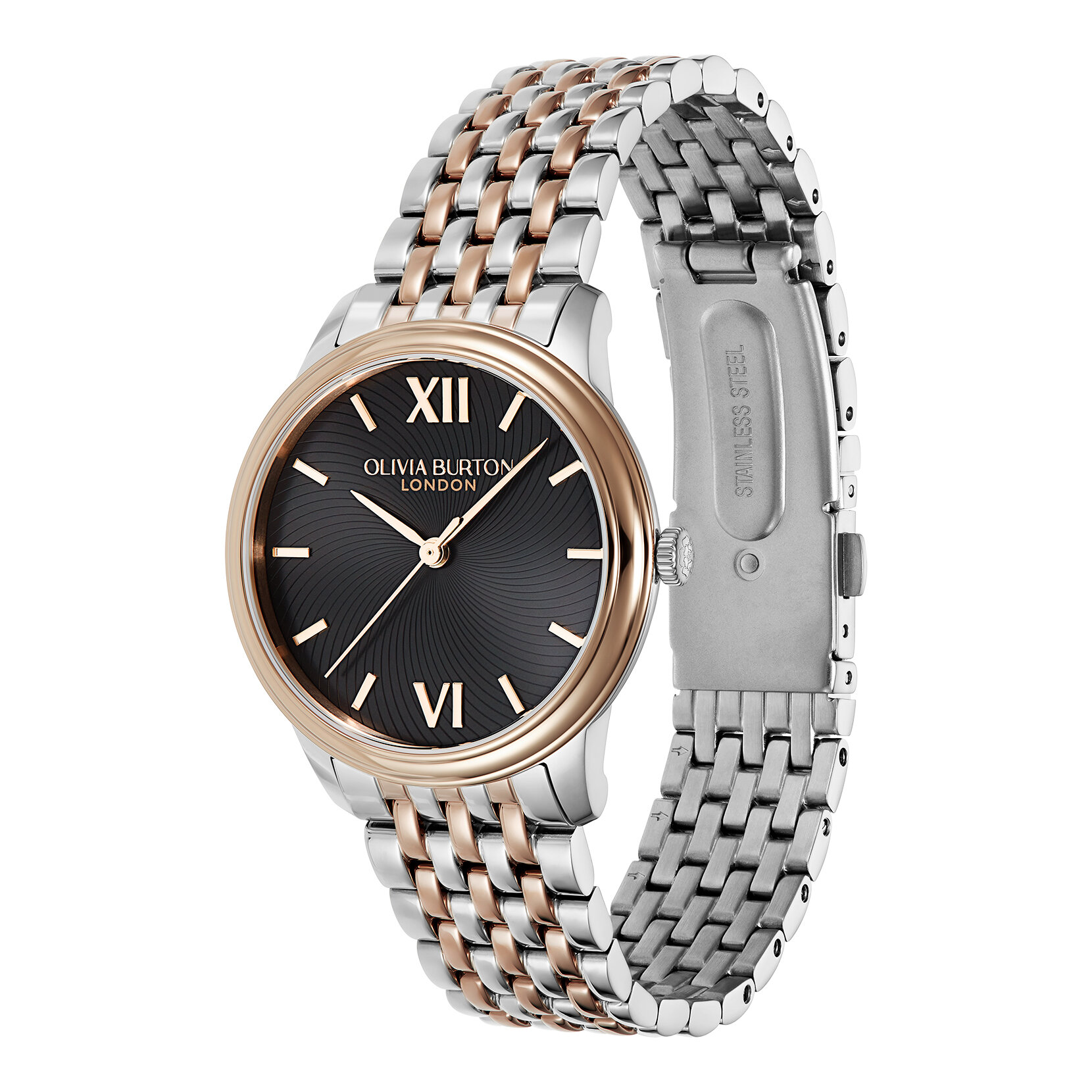 32mm Swirl Black & Two Tone Bracelet Watch