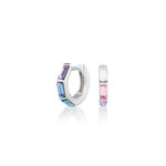 Rainbow Huggie Hoop Silver