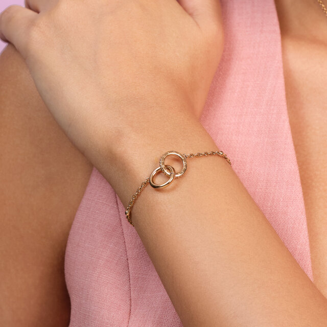 Amity Interlock Rose Gold Plated Bracelet