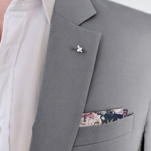 Pocket Square and Bee Pin Gift Set