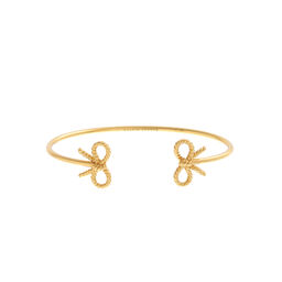Vintage Bow Open Ended Bangle Gold 