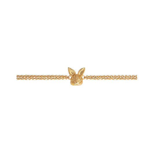 3D Bunny Chain Bracelet Gold