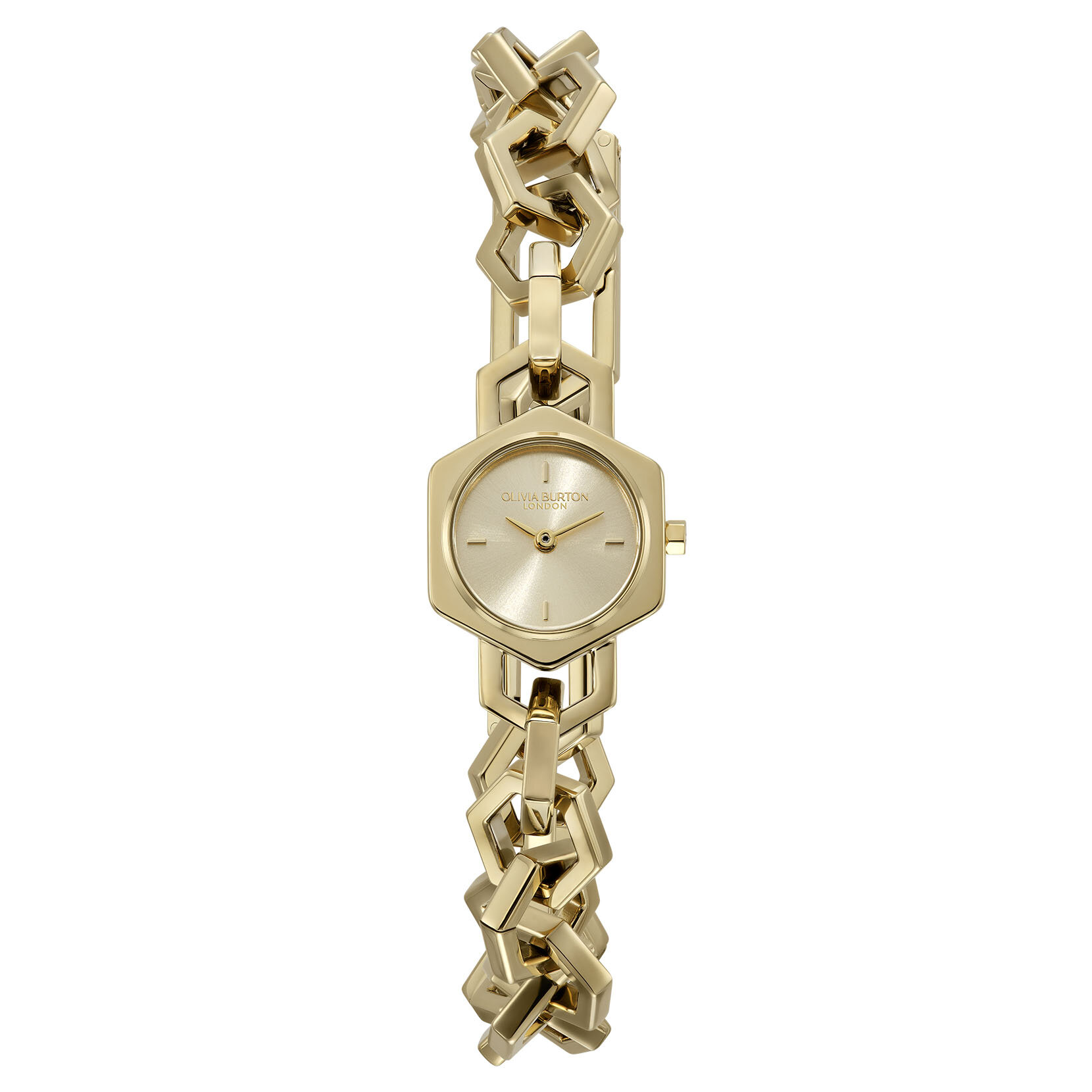 20mm Hex Link Mini Gold Bracelet Watch