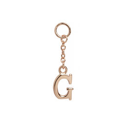  G Alphabet Huggie Charm Rose Gold 