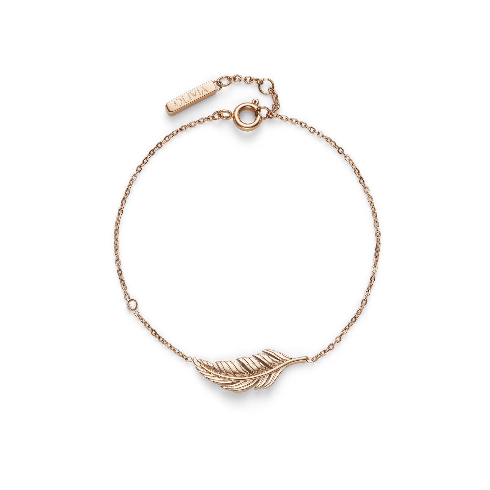 Feather Rose Gold Plated Bracelet