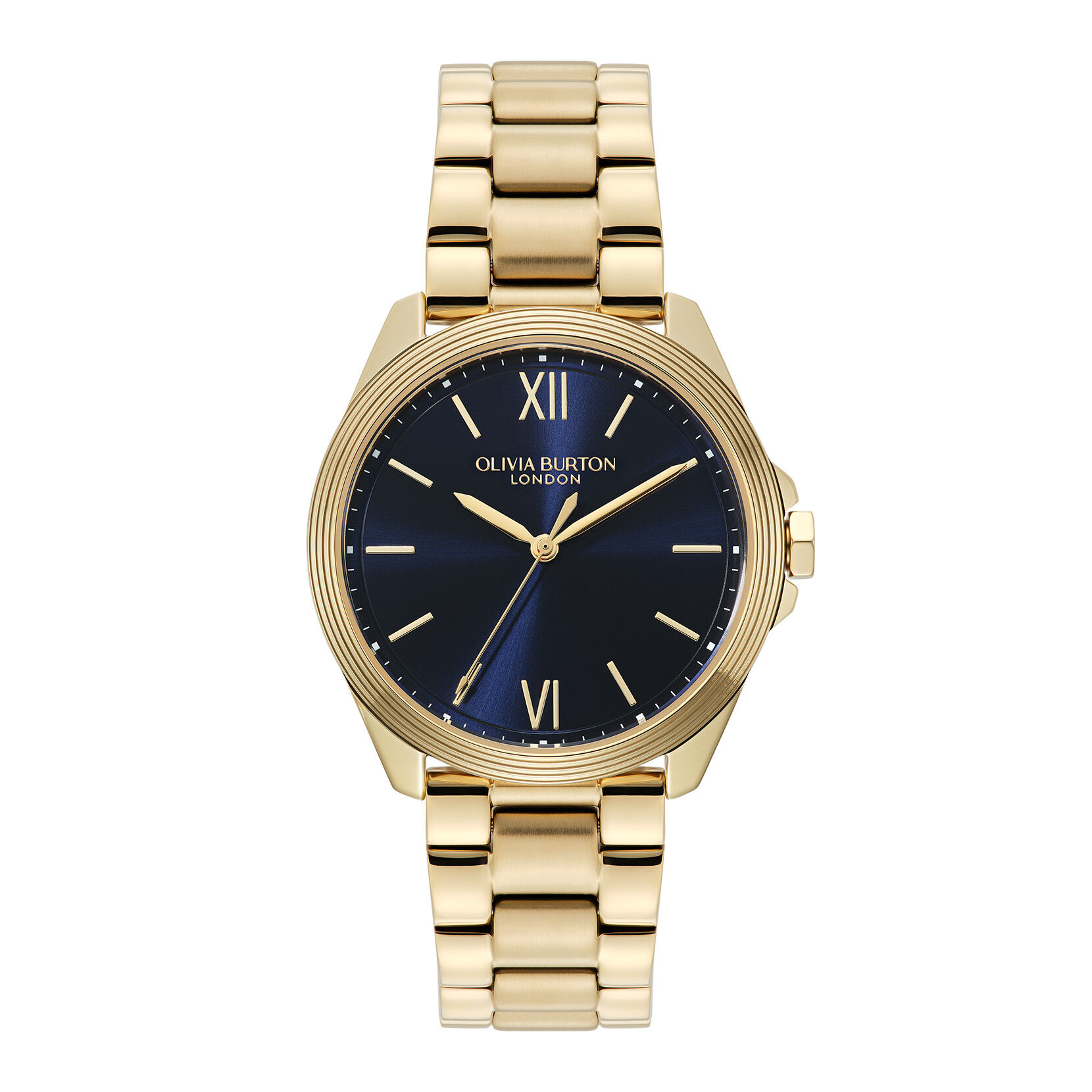 Sports Luxe 36mm Chiswick Navy & Gold Bracelet Watch | Olivia
