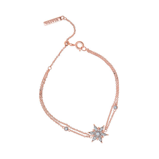 Snowflake Rose Gold Chain Bracelet Olivia Burton London Snowflake Rose Gold Chain Bracelet Olivia Burton London