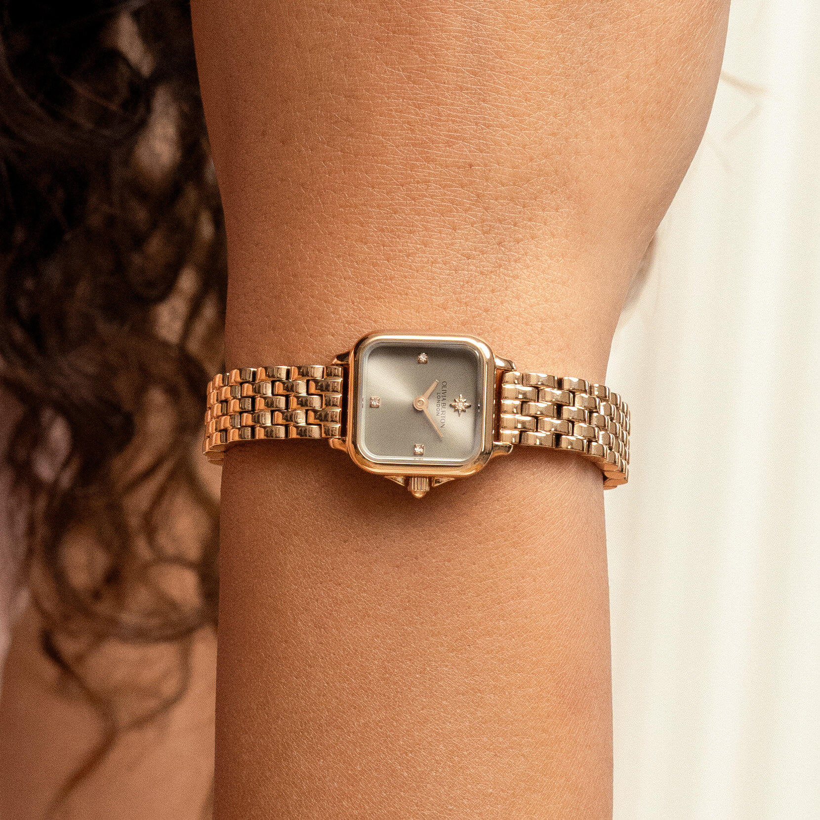 20mm Mini Grosvenor Earl Grey & Rose Gold Bracelet Watch