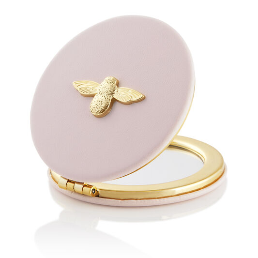 3D Bee Pink & Gold Compact Mirror