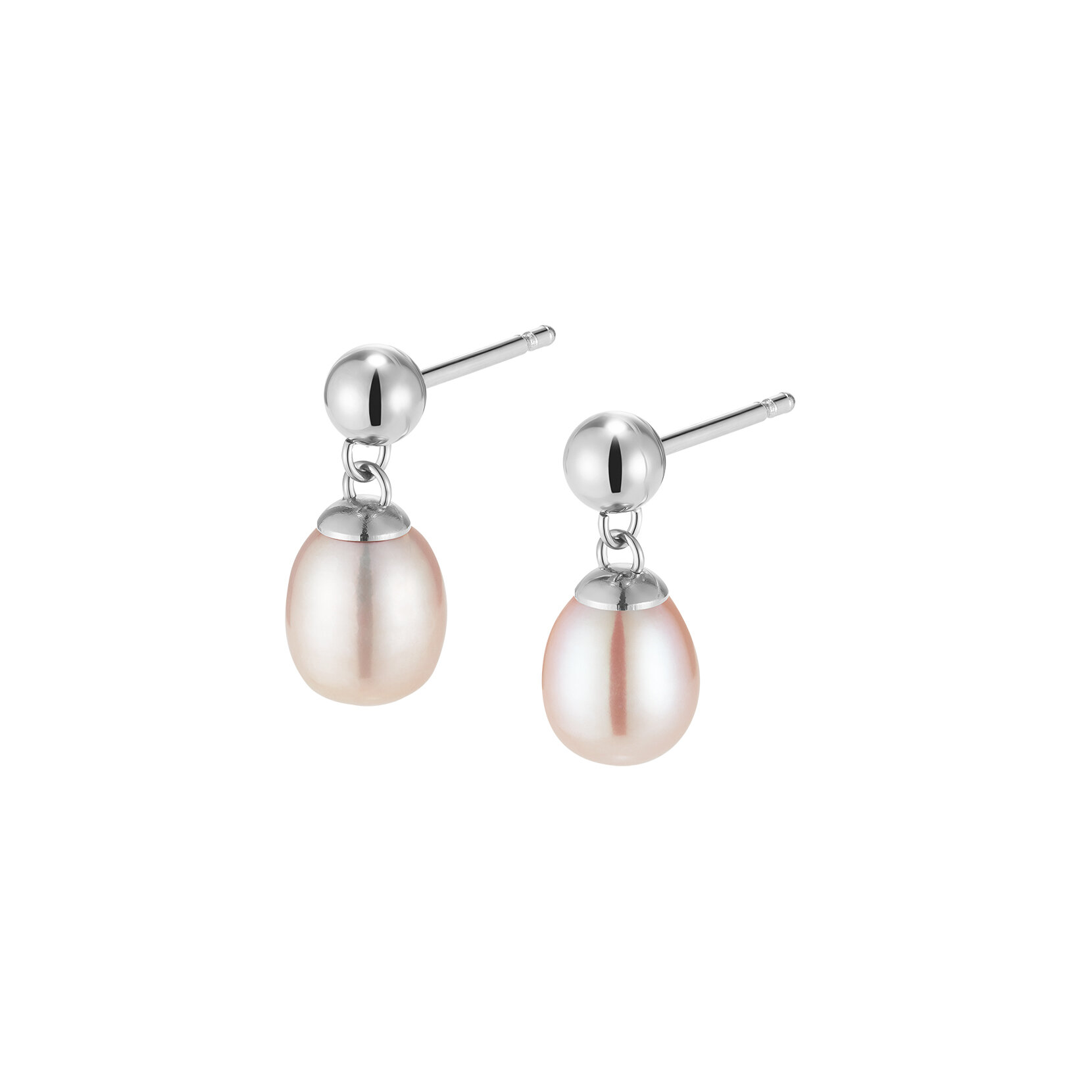 By The Sea Pearl Silver Tone Drop Earrings