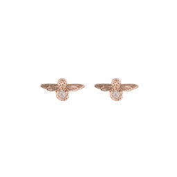 Celebration Stones Celebration Bee Studs Rose Gold & Rose Quartz (October)