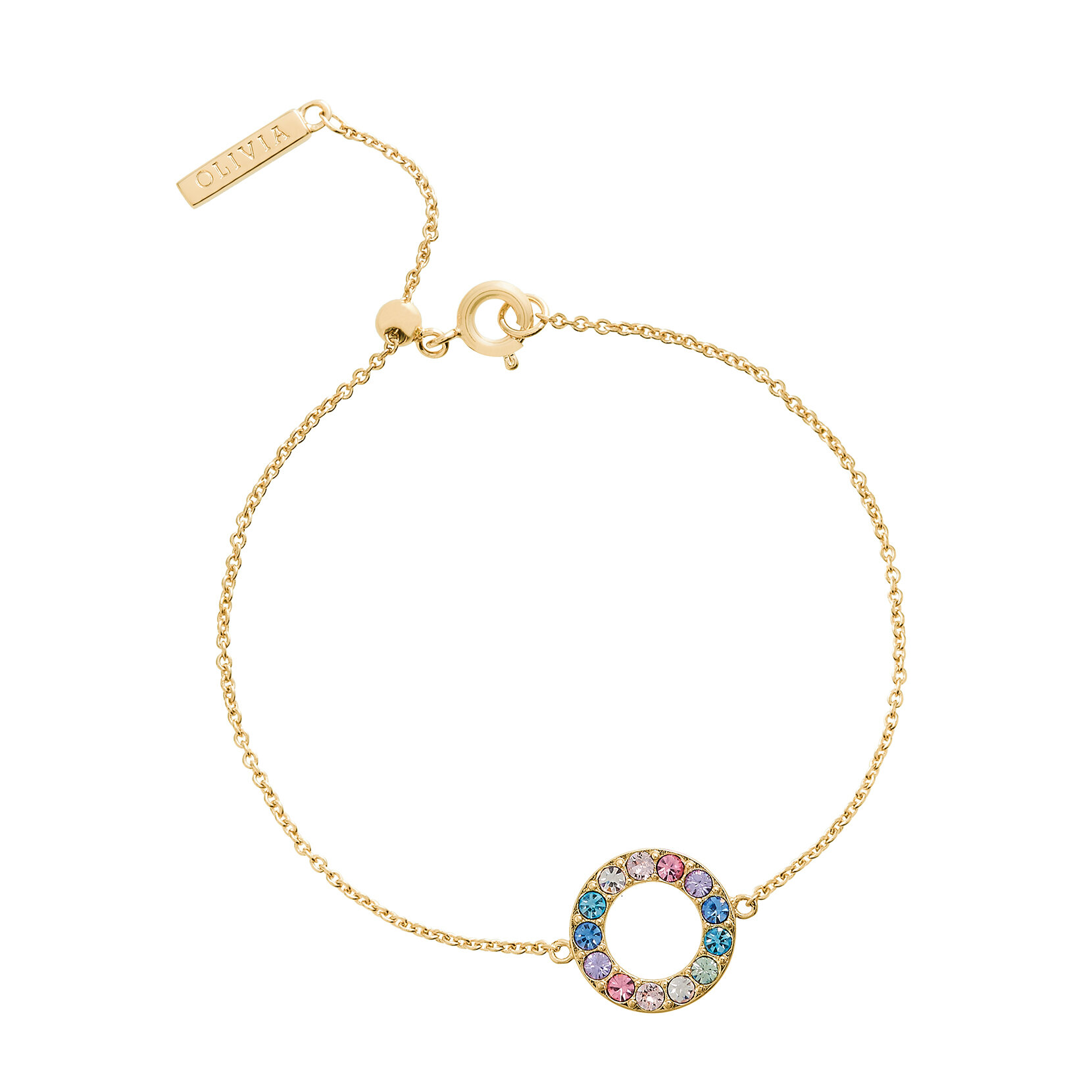 Rainbow Gold Rainbow Halo Bracelet | Olivia Burton London