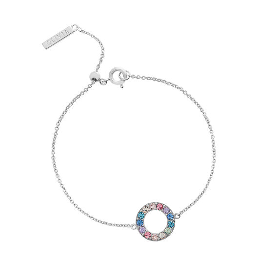 Silver Rainbow Halo Bracelet
