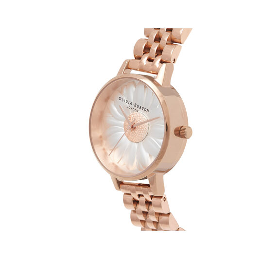3D Daisy Rose Gold Bracelet