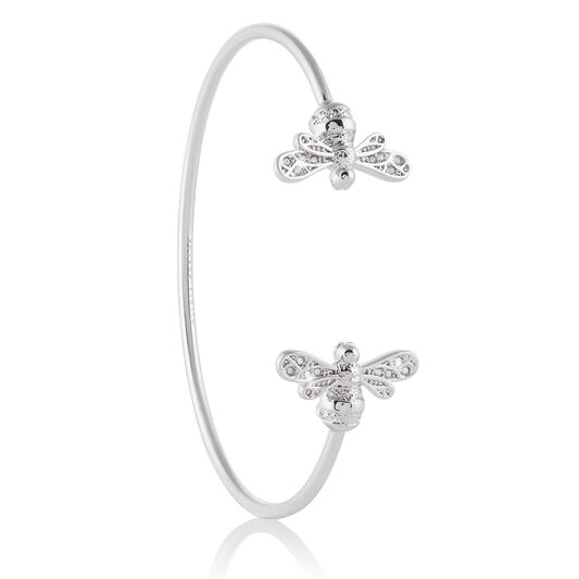 Sparkle Bee Silver Bangle