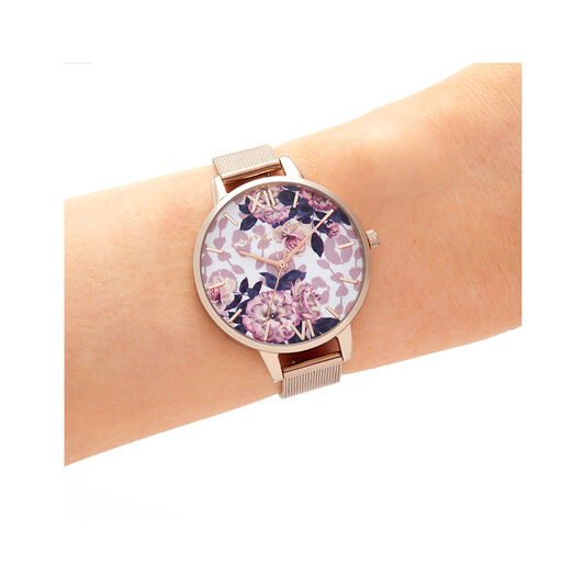Wildflower Pale Rose Gold Mesh
