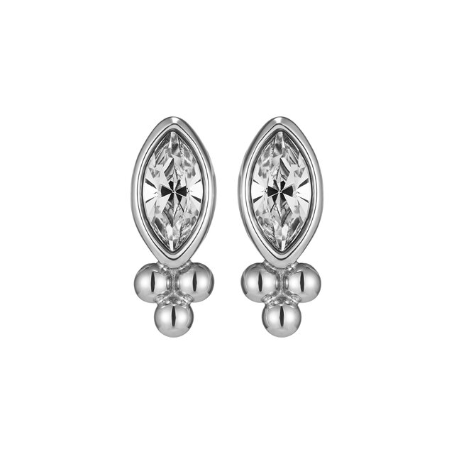 Dainty Silver Tone Stud Earrings