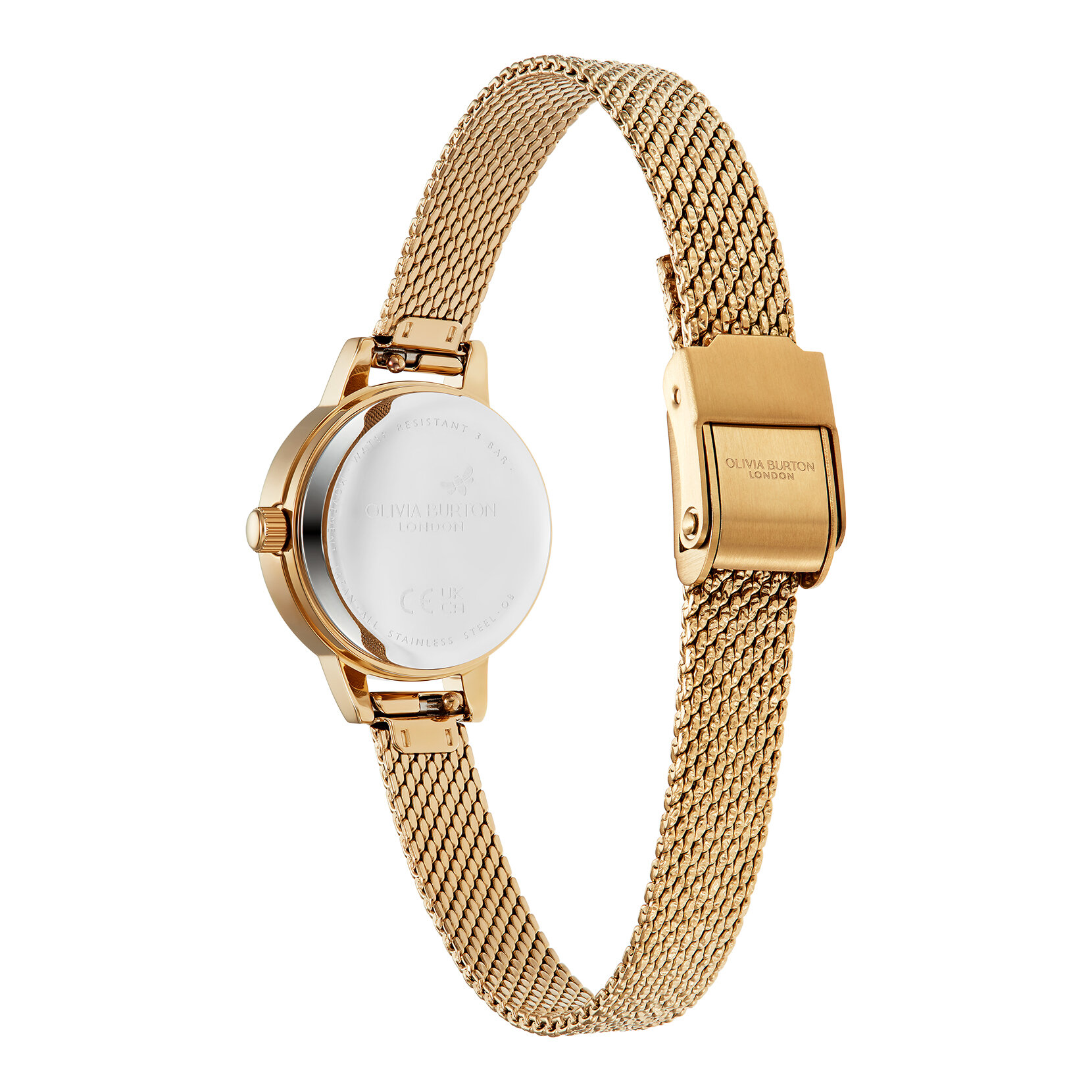 23mm Mini Green & Gold Mesh Watch