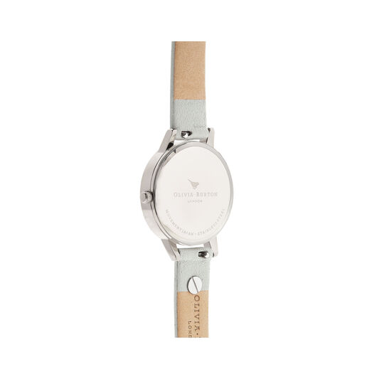 Embellished Strap Grey & Silver Butterfly