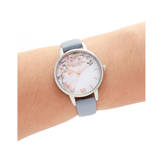 Pretty Blossom Midi Chalk Blue & Silver