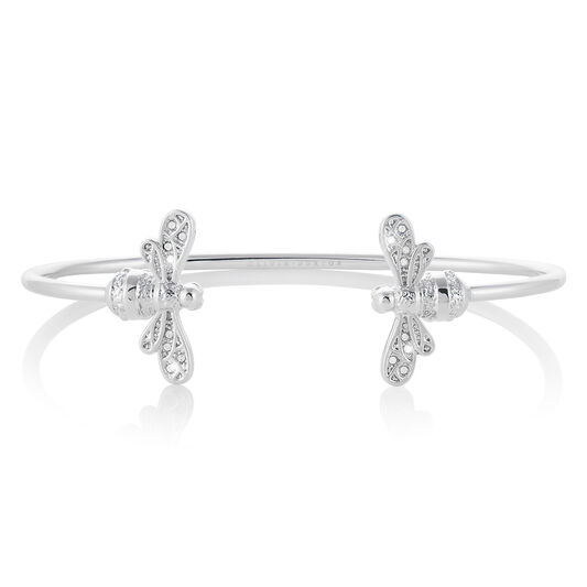 Sparkle Bee Silver Bangle