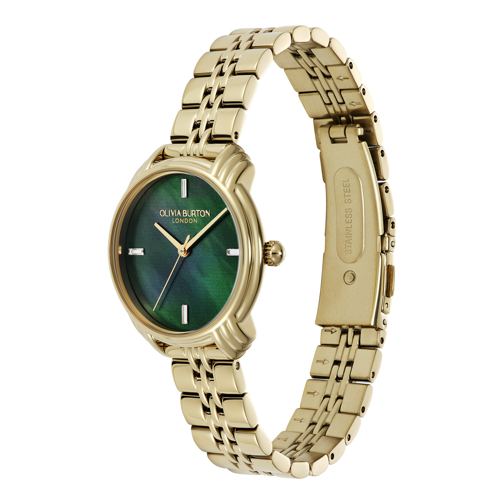 30mm Art Deco 2.0 Forest Green & Gold Bracelet Watch