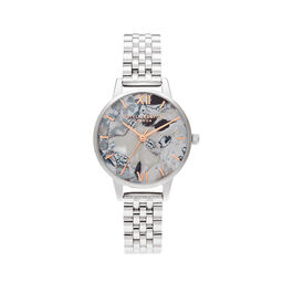 Abstract Florals Rose Gold & Silver Bracelet