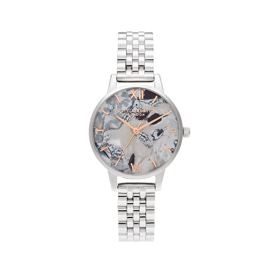 Abstract Florals Rose Gold & Silver Bracelet