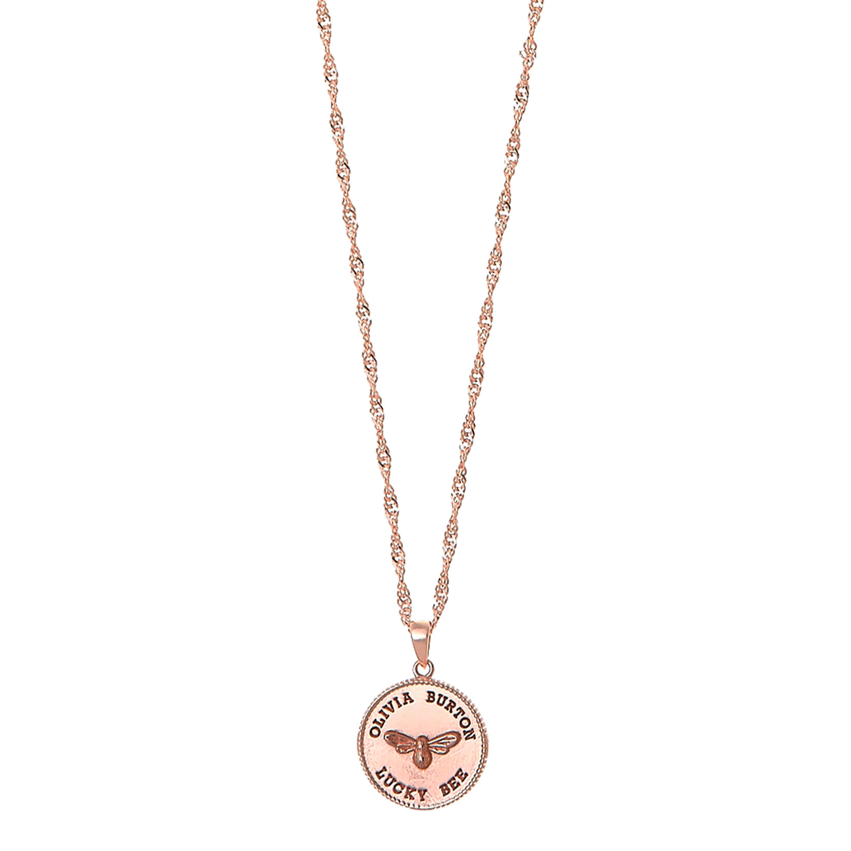Rose Gold Bee Pendant Necklace