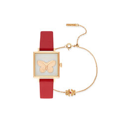 3D Butterfly Gift Set Red & Gold