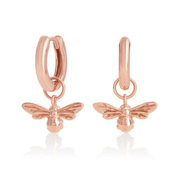 Lucky Bee Huggie Hoop Rose Gold