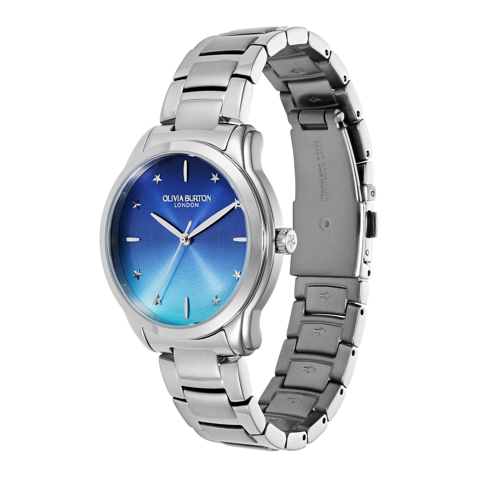 36mm Colourwave Blue Ombre & Silver Bracelet Watch