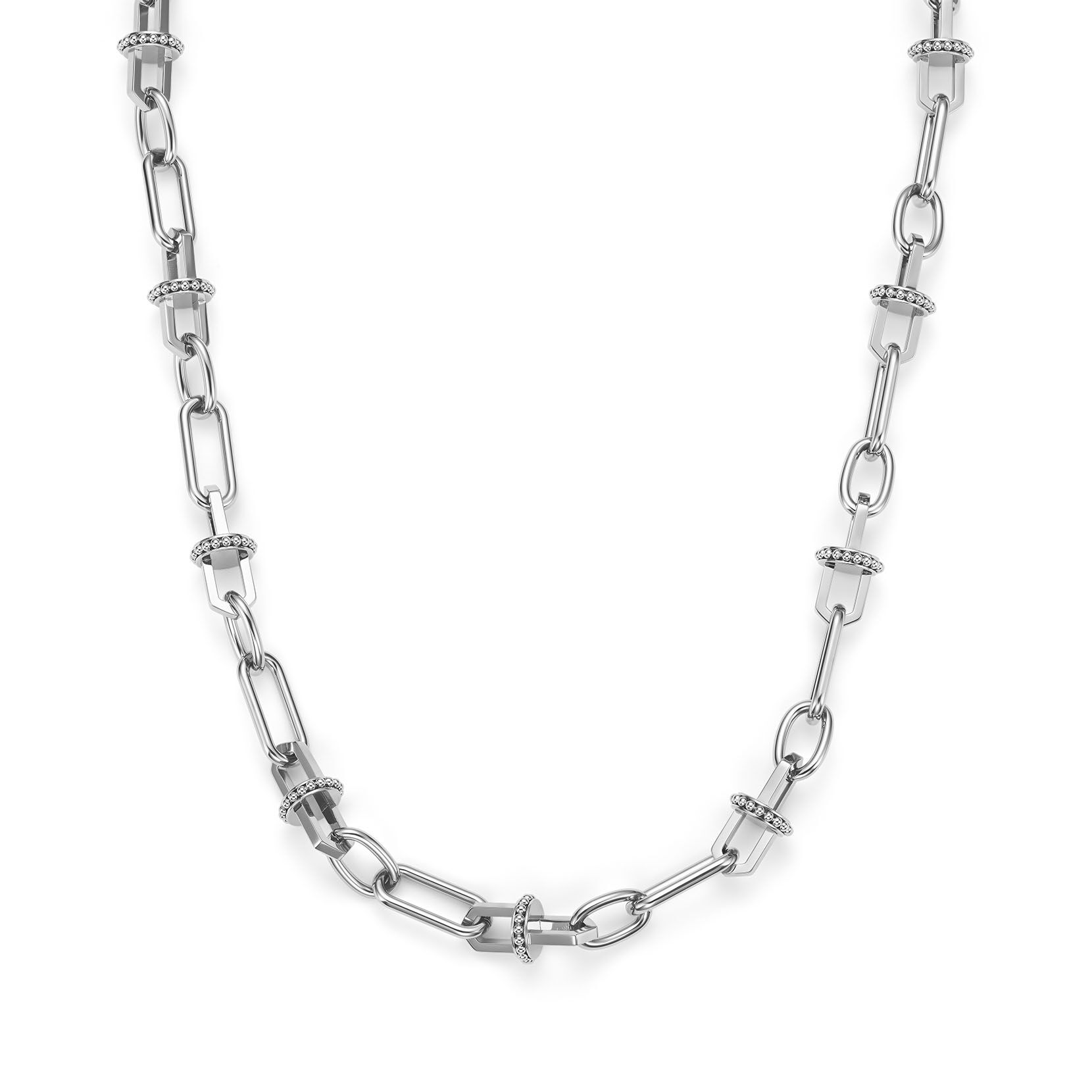 Trend Edition Mini Anchor Link Silver Tone Necklace | Olivia