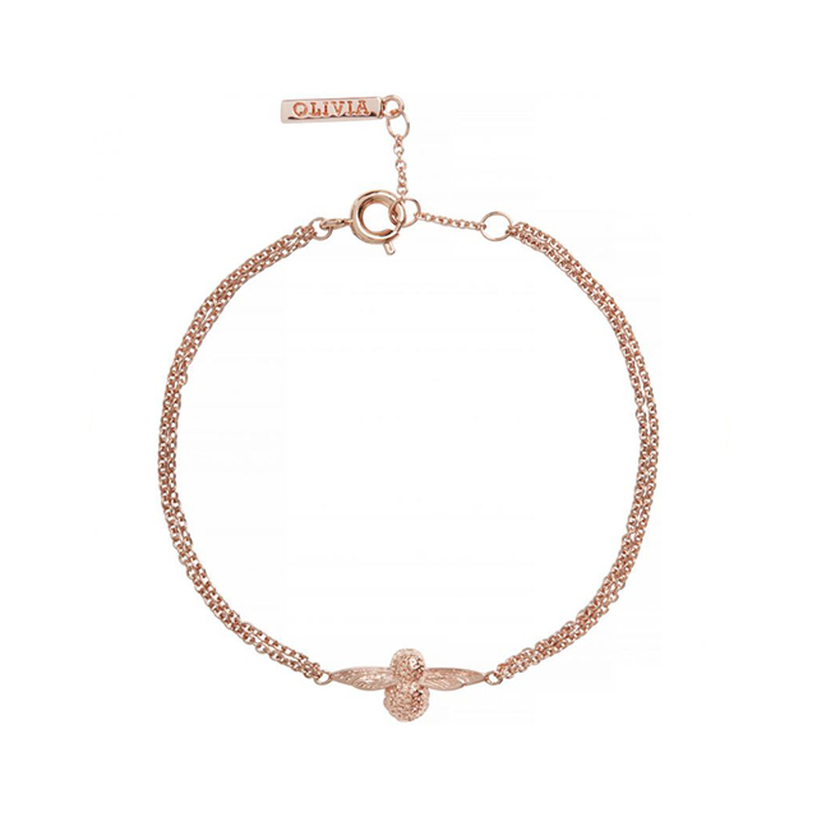 White Dial Rose Gold & Silver Mesh Watch and 3D Bee Rose Gold Bracelet Gift Set