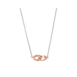 Interlink Necklace Silver & Rose Gold