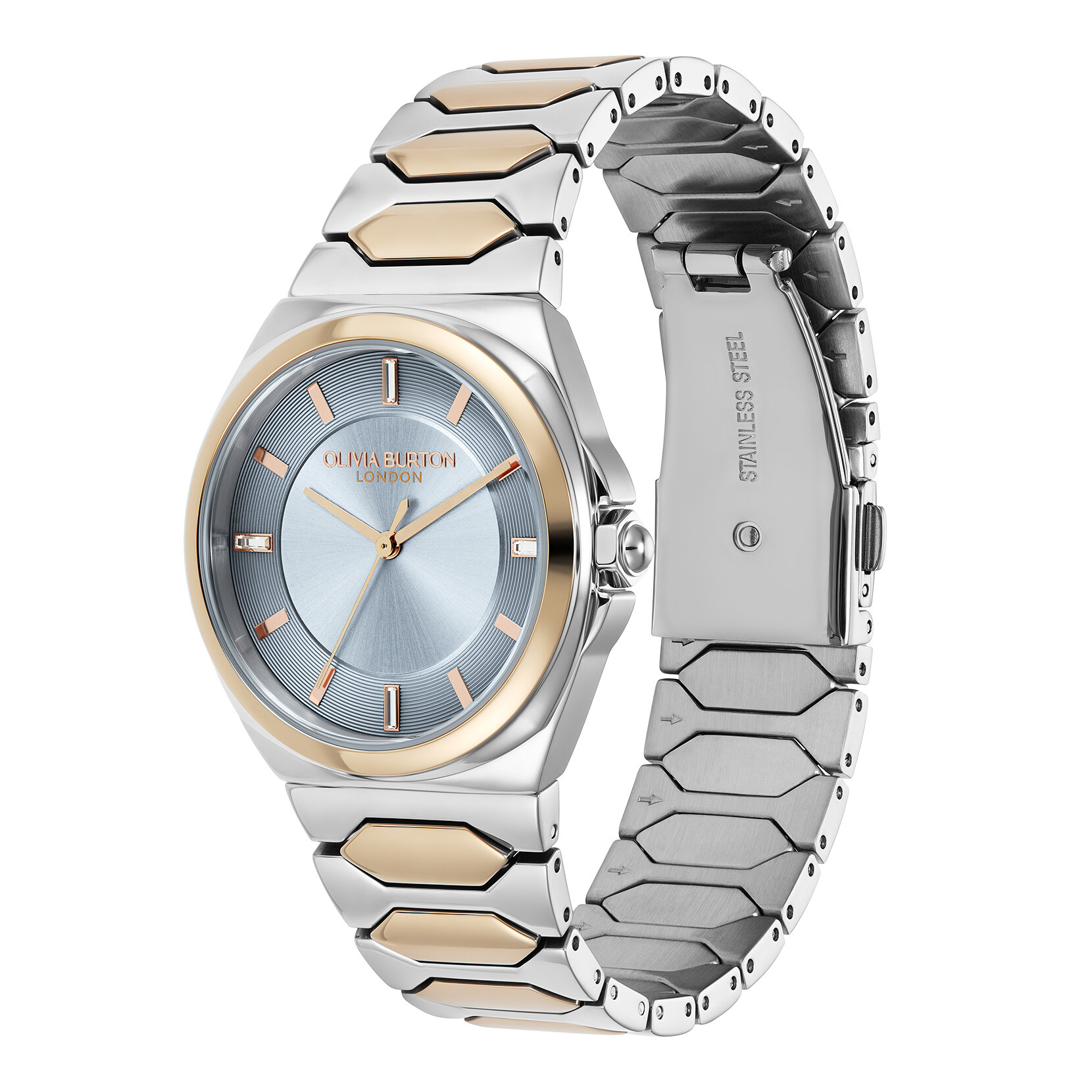 34mm Lustre Chalk Blue & Two Tone Bracelet Watch